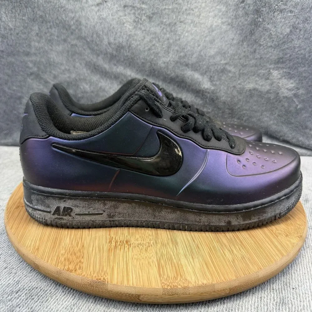 Nike Air Force 1 Shoes Mens Size 9.5 Purple Black Basketball Sneakers AJ3664-500